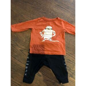 gymboree Boys size 6-12 month orange mummy halloween outfit